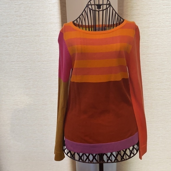 Isaac Mizrahi for lavender and pink Target Color block sweater - Picture 2 of 6